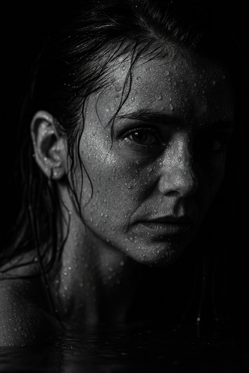 Olhar Intenso na Água