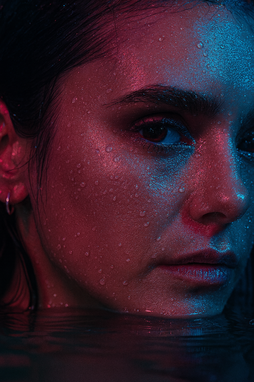 Olhar Neon Sob a Água