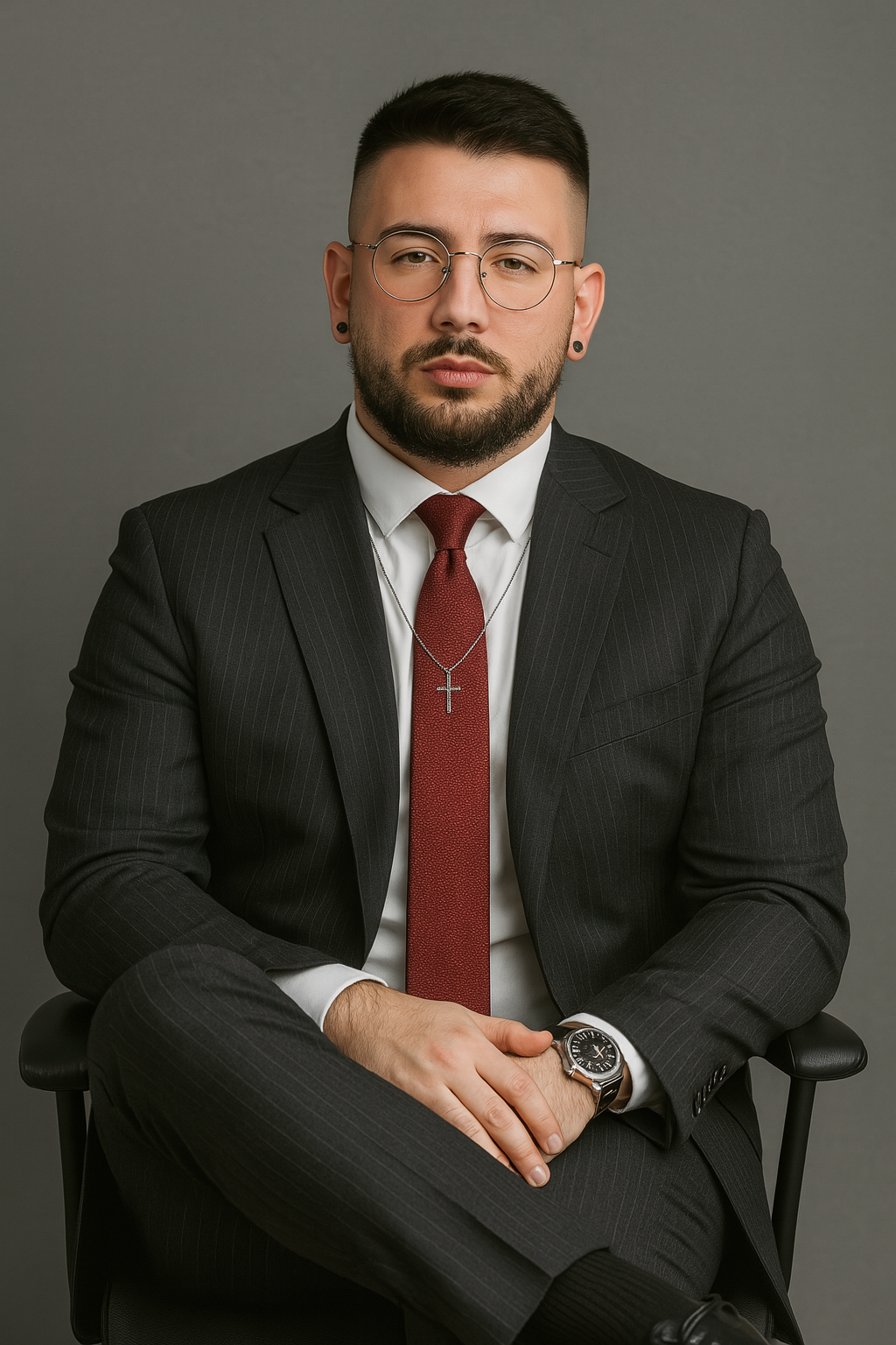 Retrato profissional com estilo refinado