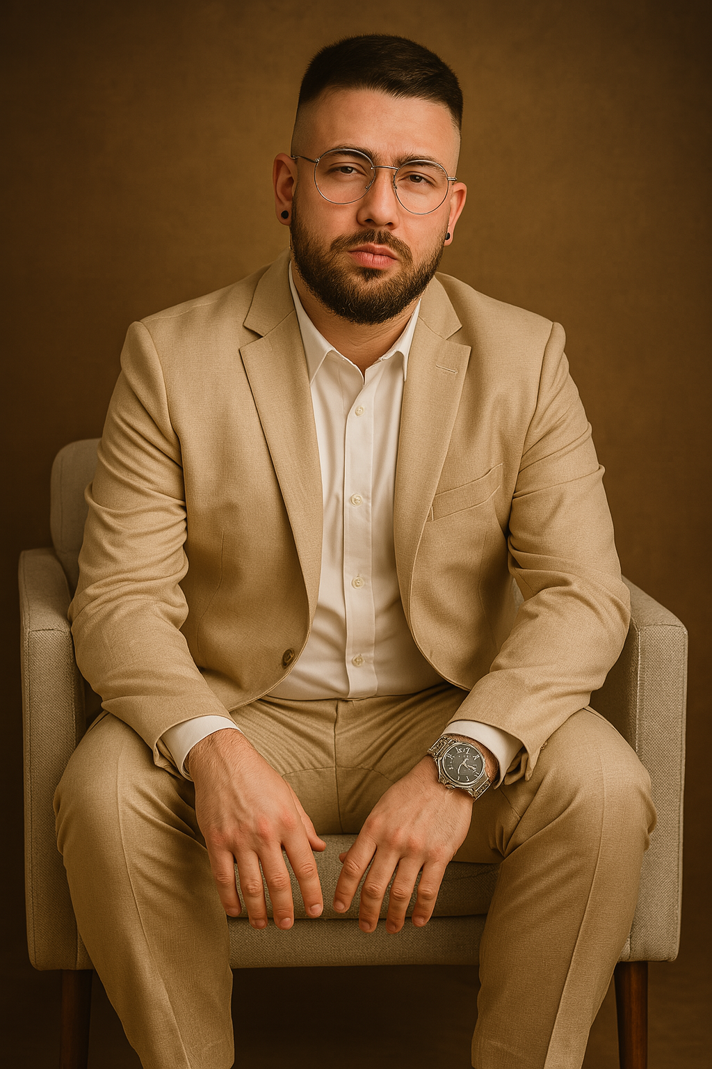 Retrato sofisticado de homem elegante